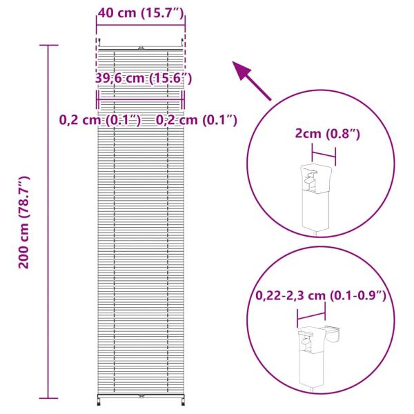 Plissee Faltrollo Rollo Jalousie Plisseerollo klemmen 40x200cm Weiß