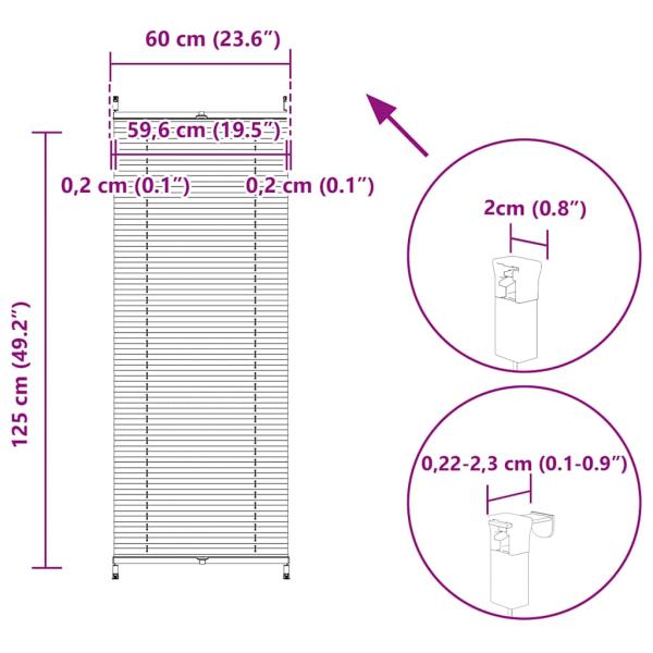 Plissee Faltrollo Rollo Plisseerollo 60x125cm Creme