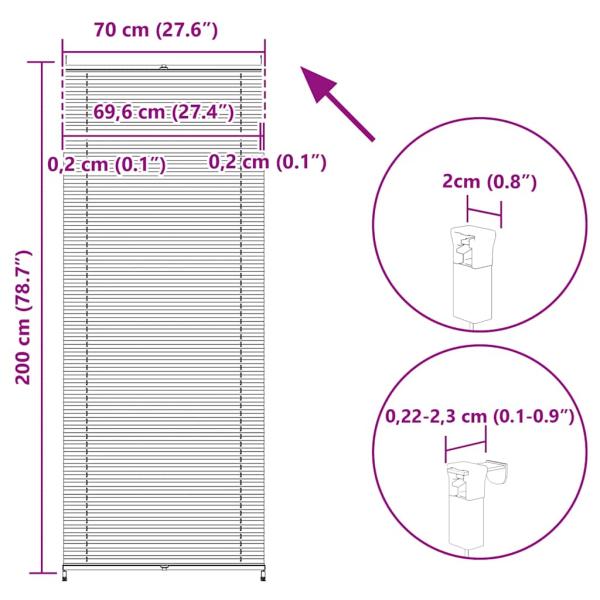 Plissee Faltrollo Rollo Plisseerollo 70x200cm Creme