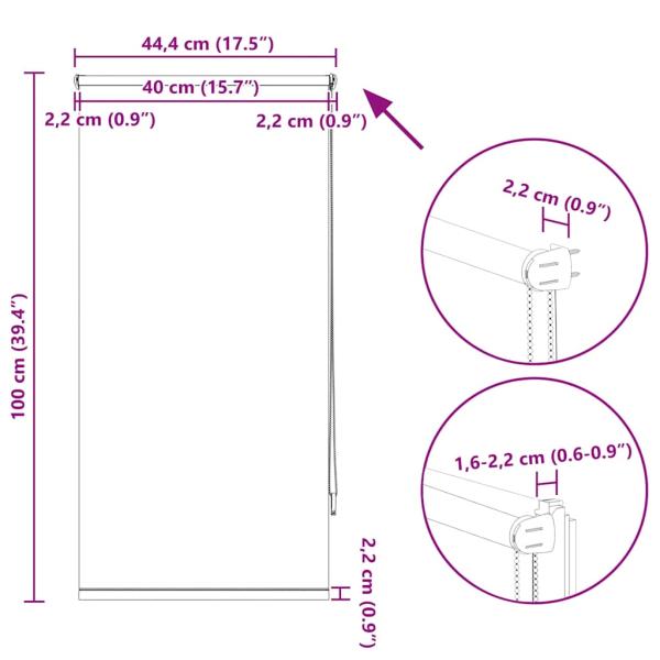 Verdunklungsrollo Verdunkelungsrollo 40x100 Schwarz