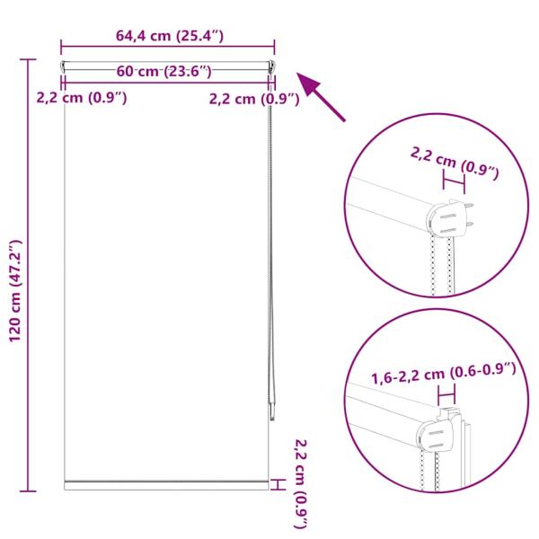 Verdunklungsrollo Verdunkelungsrollo Rollo 60x120 Beige