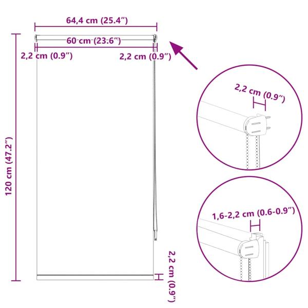 Verdunklungsrollo Verdunkelungsrollo Rollo 60x120 grau