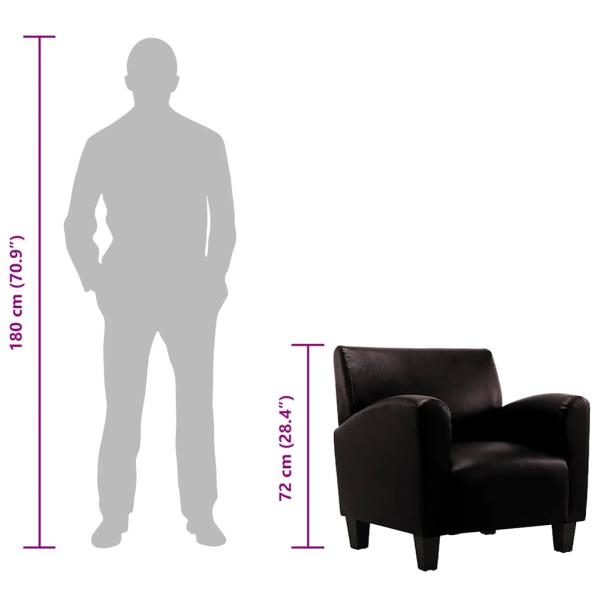 Sessel Dunkelbraun Kunstleder