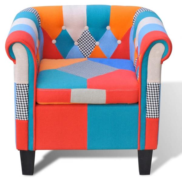 Sessel mit Patchwork-Design Stoff 