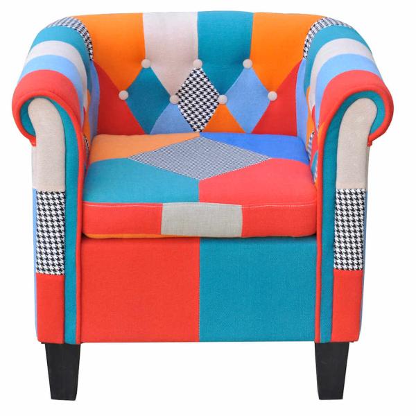 Sessel mit Patchwork-Design Stoff 