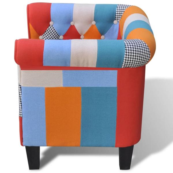 Sessel mit Patchwork-Design Stoff 