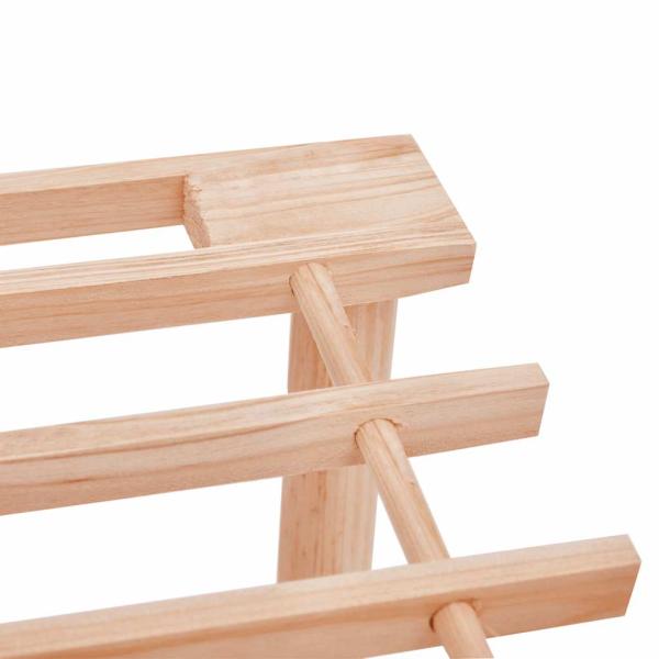 Schuhregale mit 3 Böden 2 Stk. Massivholz Tanne