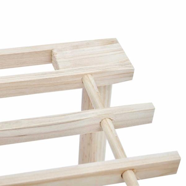 Schuhregale mit 4 Böden 2 Stk. Massivholz Tanne