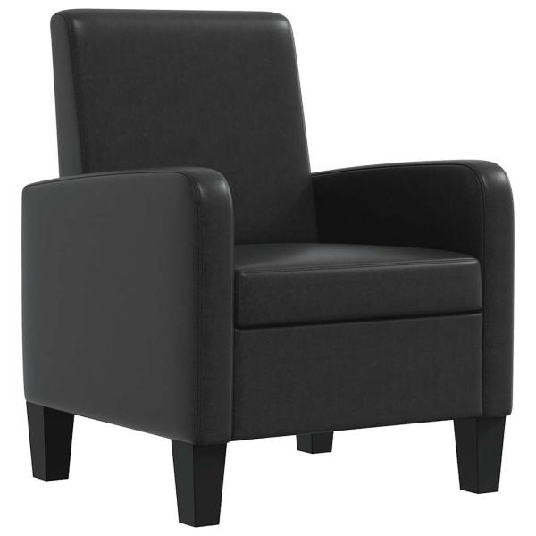 Sessel Schwarz Kunstleder