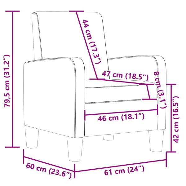 Sessel Schwarz Kunstleder