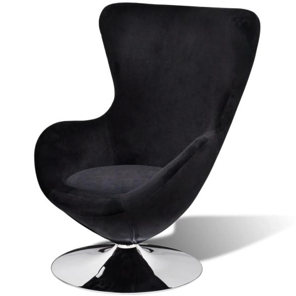 Sessel in Ei-Form Schwarz