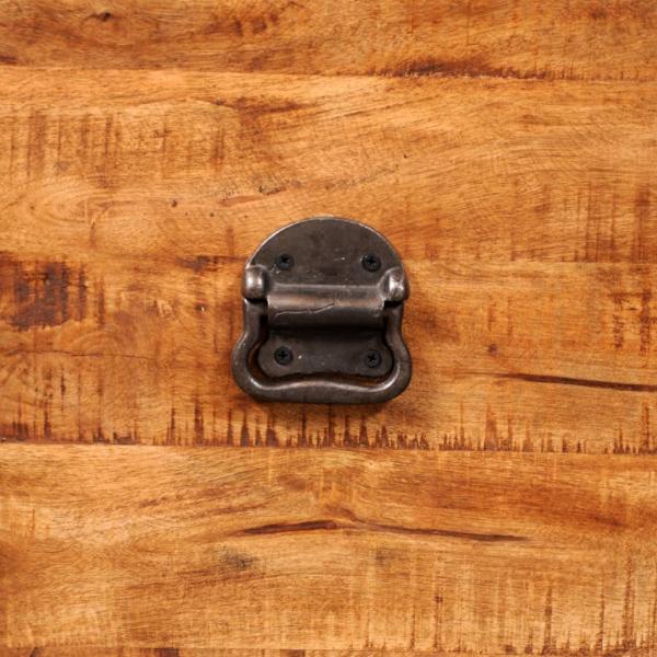 Aufbewahrungstruhe Quadratisch Raues Mangoholz 