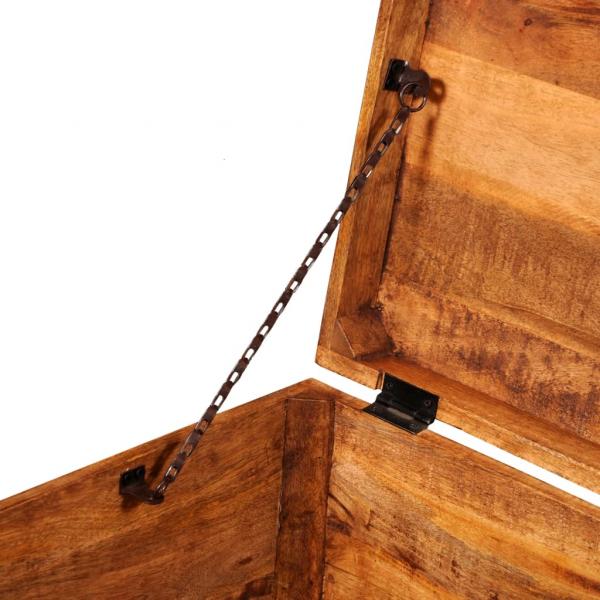 Aufbewahrungstruhe Quadratisch Raues Mangoholz 