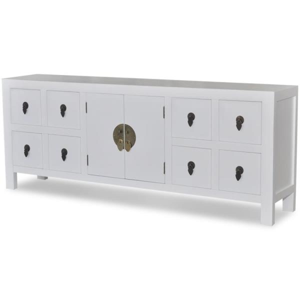 Holz-Sideboard Asiatisches Design 8 Schubladen 2 Türen