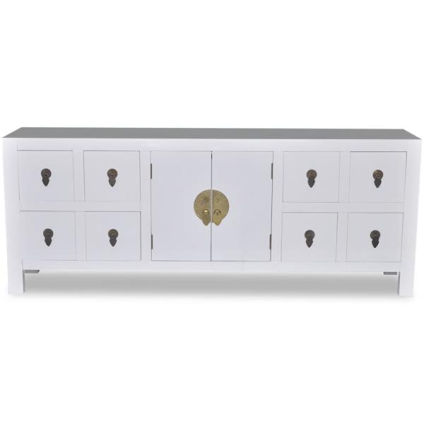 Holz-Sideboard Asiatisches Design 8 Schubladen 2 Türen