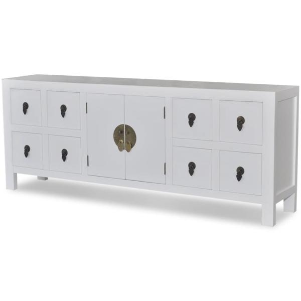 Holz-Sideboard Asiatisches Design 8 Schubladen 2 Türen