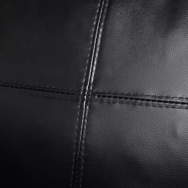 L-förmiges Sofa 3-Sitzer Kunstleder Schwarz   