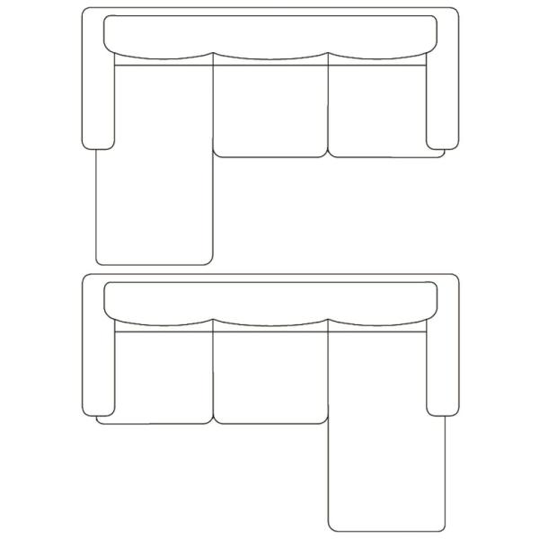 L-förmiges Sofa 3-Sitzer Kunstleder Schwarz   