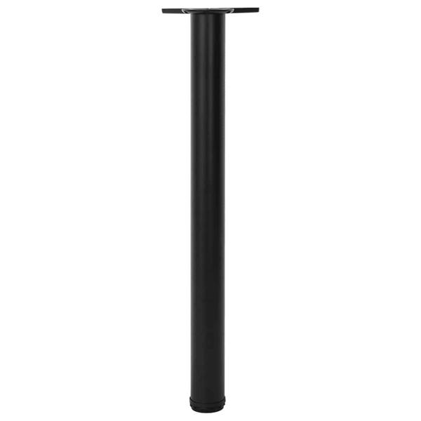4x höhenverstellbares Tischbein Schwarz 710 mm