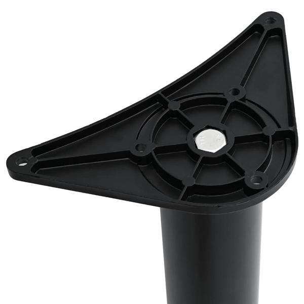 4x höhenverstellbares Tischbein Schwarz 710 mm