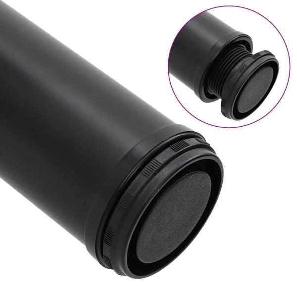 4 höhenverstellbare Tischbeine Schwarz 870 mm