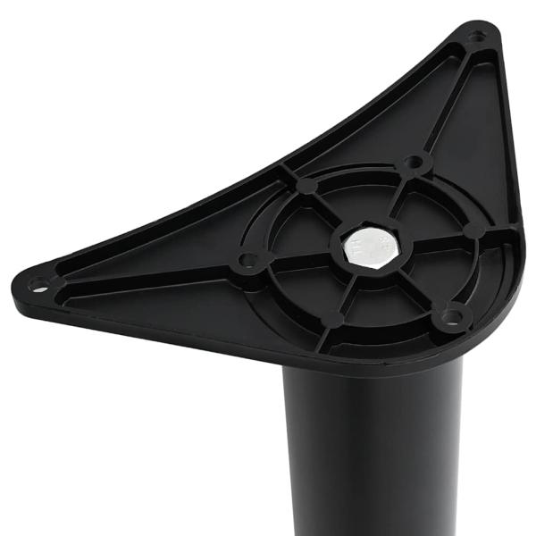 4 höhenverstellbare Tischbeine Schwarz 870 mm