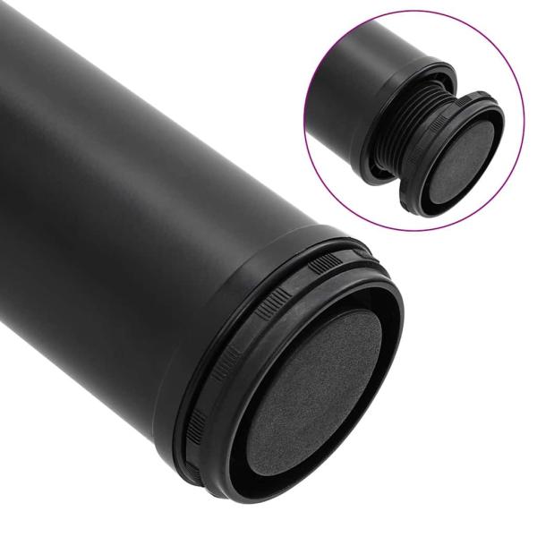 4x höhenverstellbares Tischbein Schwarz 1100 mm