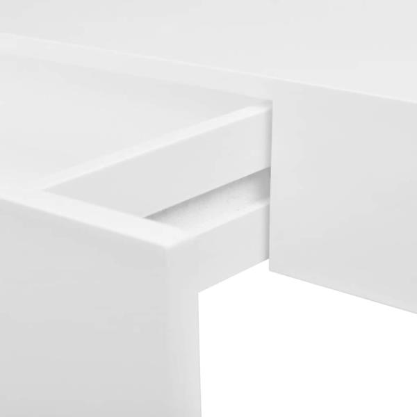 Wandregal mit Schublade MDF Weiß