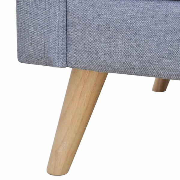 Sofa 2-Sitzer Stoff Hellgrau 