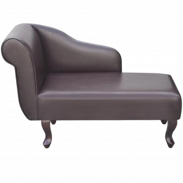 Chaiselongue Braun Kunstleder 