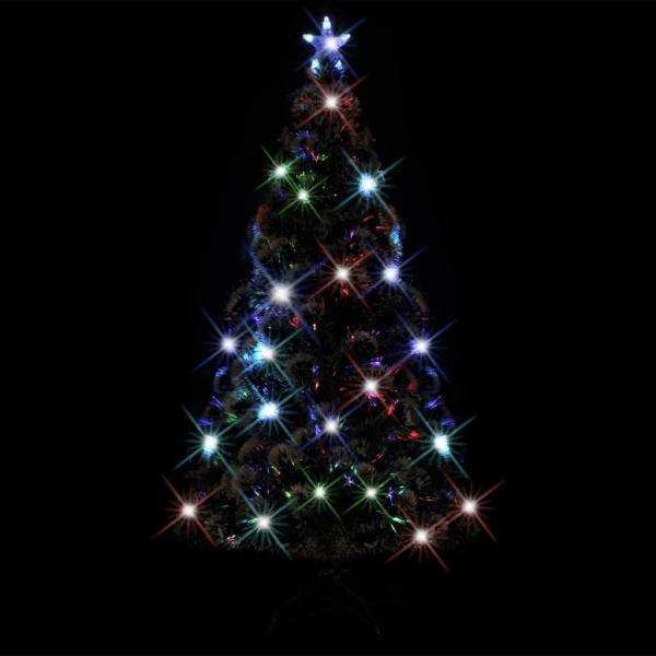 Vorbeleuchteter Weihnachtsbaum mit Ständer und LED 180 cm Glasfaser