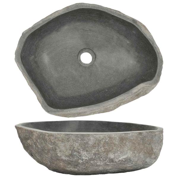 Waschbecken Flussstein Oval (45-53)x(34-41) cm  