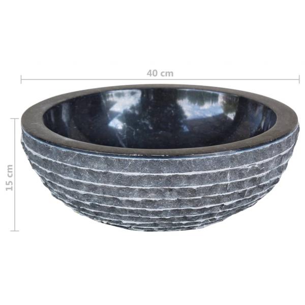 Waschbecken Marmor 40 cm Schwarz