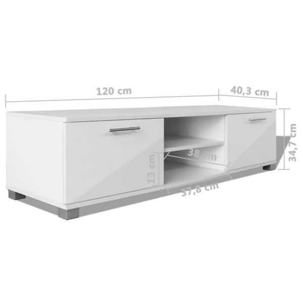 TV-Schrank Hochglanz-Weiß 120x40,5x35 cm