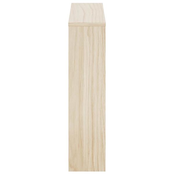 Schuhschrank mit 2 Fächern Spiegel Eiche-Optik 63x17x67 cm