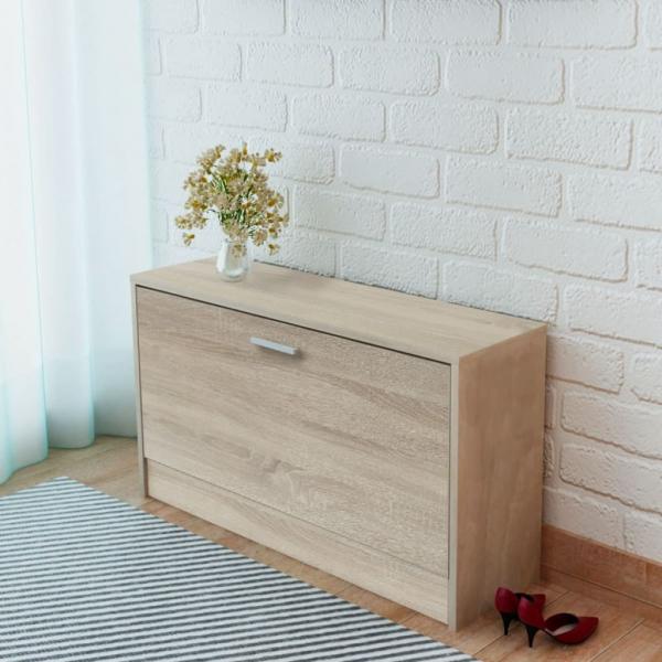ARDEBO.de - Schreibtisch mit Schublade und Schrank Eiche 100x40x73 cm