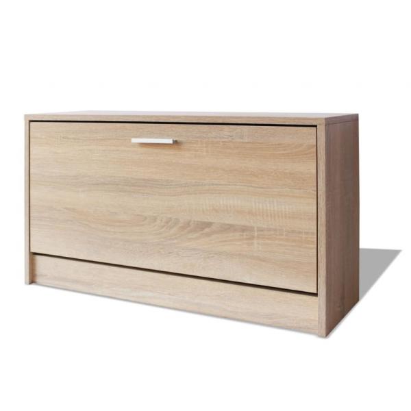 Schreibtisch mit Schublade und Schrank Eiche 100x40x73 cm