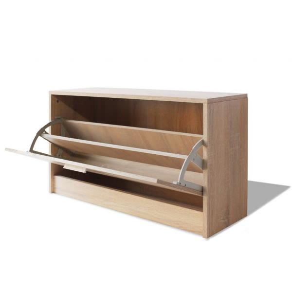 Schreibtisch mit Schublade und Schrank Eiche 100x40x73 cm