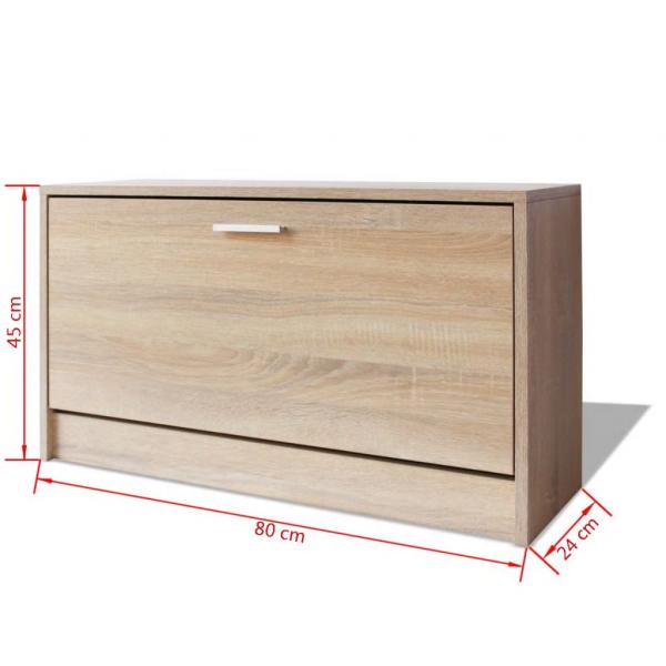 Schreibtisch mit Schublade und Schrank Eiche 100x40x73 cm