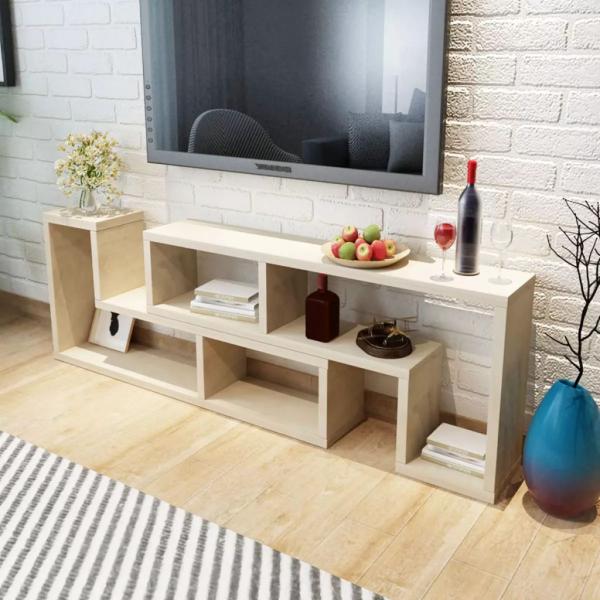 ARDEBO.de - Fernsehschrank doppelt L-förmig Eiche