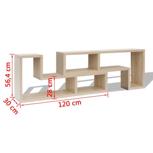 Fernsehschrank doppelt L-förmig Eiche