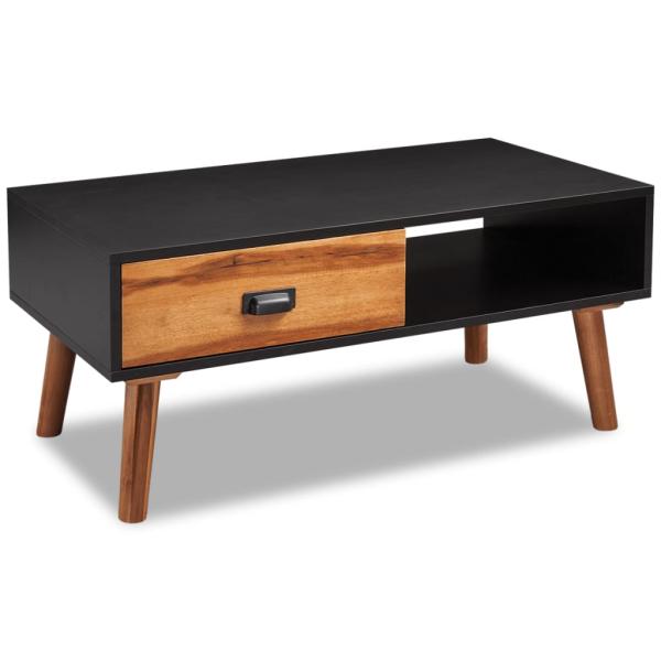 ARDEBO.de - Couchtisch Akazienholz Massiv 90 x 50 x 40 cm