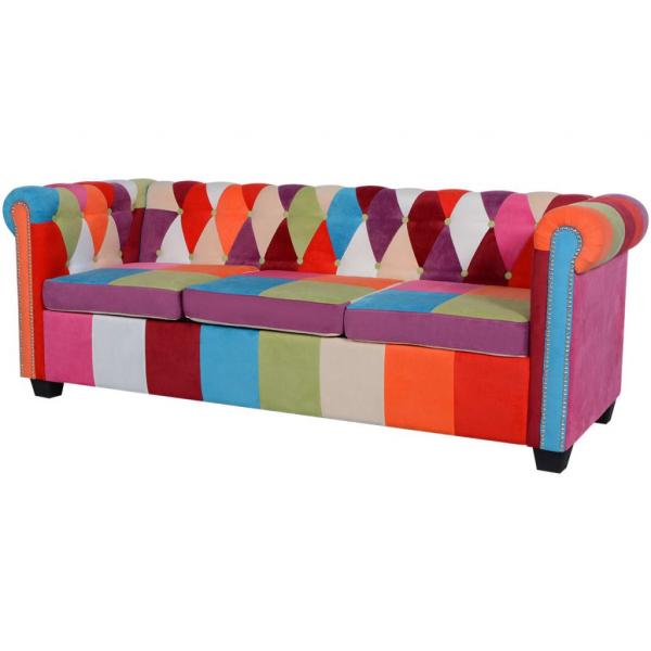 ARDEBO.de - Chesterfield-Sofa 3-Sitzer-Sofa Stoff