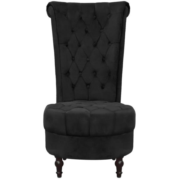Sessel mit hoher Lehne Schwarz Stoff