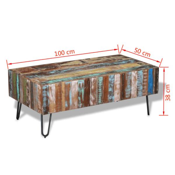 Couchtisch Altholz 100x50x38 cm