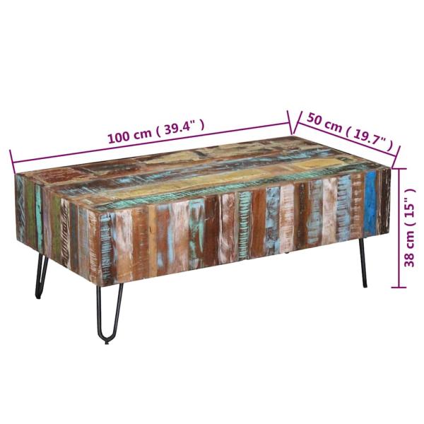 Couchtisch Altholz 100x50x38 cm
