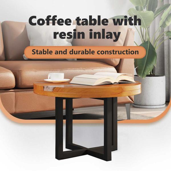 Couchtisch Teak Harz 60 cm