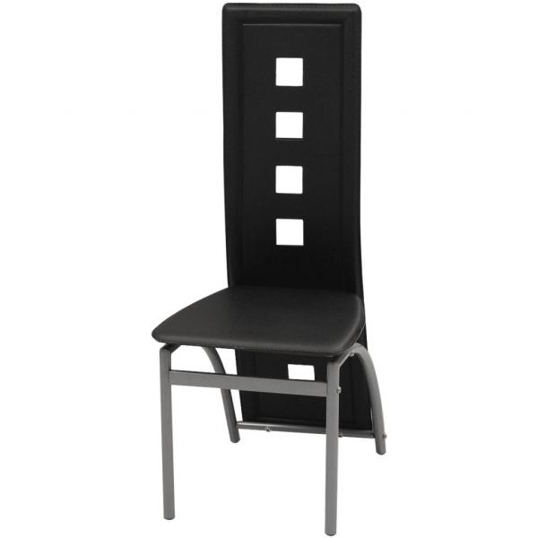 Esszimmerstühle 2 Stk. Schwarz Kunstleder 