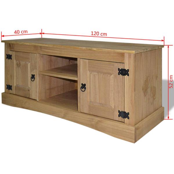 TV-Schrank Mexiko-Stil Kiefernholz 120x40x52 cm