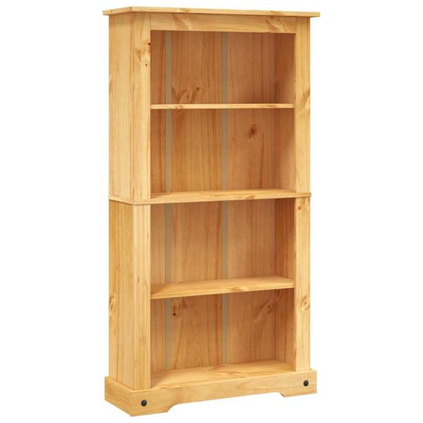 Bücherschrank 4 Fächer Mexiko-Stil Kiefernholz 81x29x150 cm